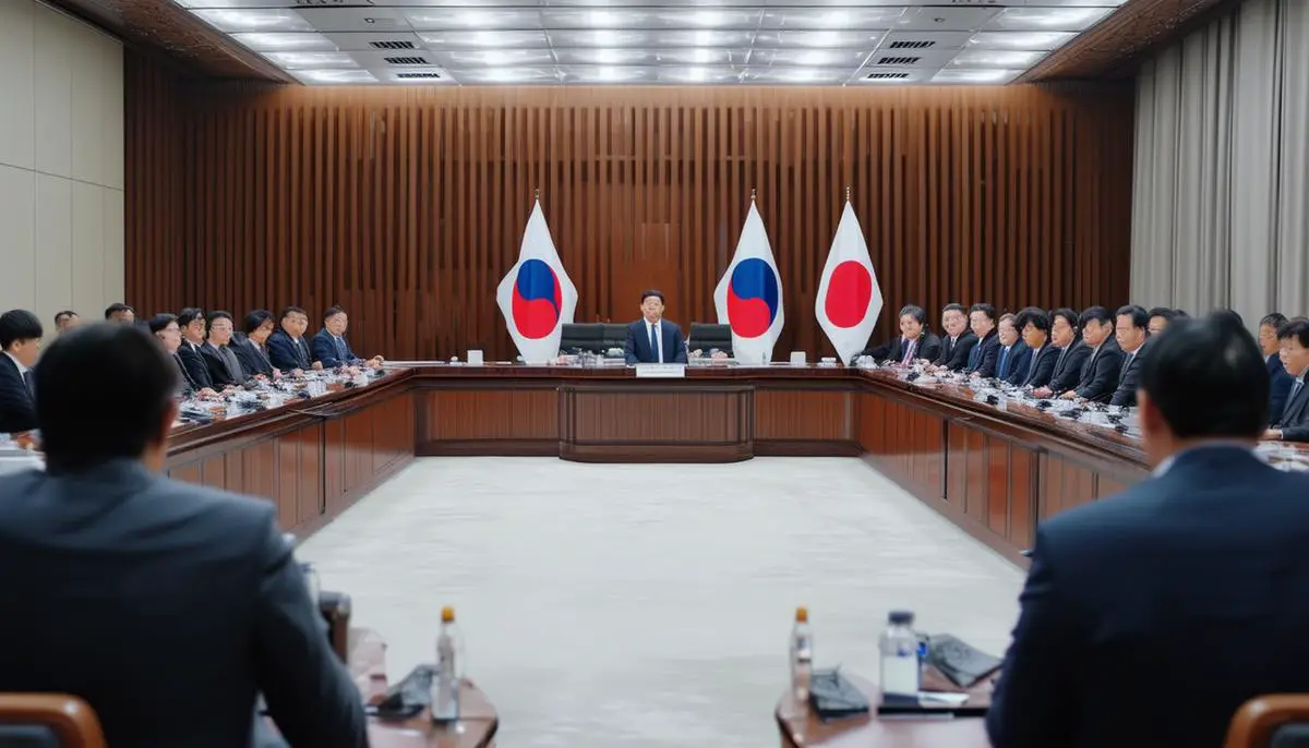 President Yoon Suk Yeol meeting with Democratic Party leaders to discuss policy compromises