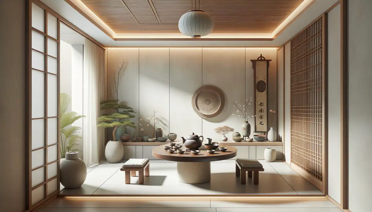A modern Korean tea room preserving traditional tea culture